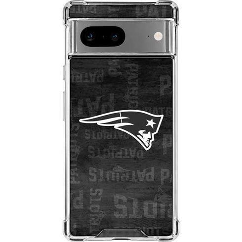 NFL New England Patriots Black & White Google Pixel 7a Clear Case